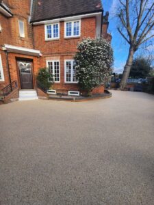 Eco friendly material completed on a large driveway